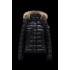 2022 Moncle Armoise Fur Hooded Collar Short dunjacka Dam Down Puffer Coat Vinterjacka Svart