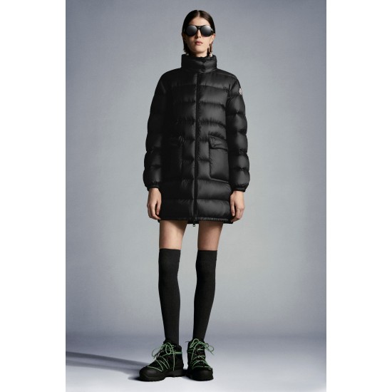 2022 Moncler Abricotier Parka Long dunjacka Dam Down Puffer Coat Vinterjacka Svart