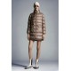 2022 Moncler Abricotier Parka Long dunjacka Dam Down Puffer Coat Vinterjacka Oatmeal Beige