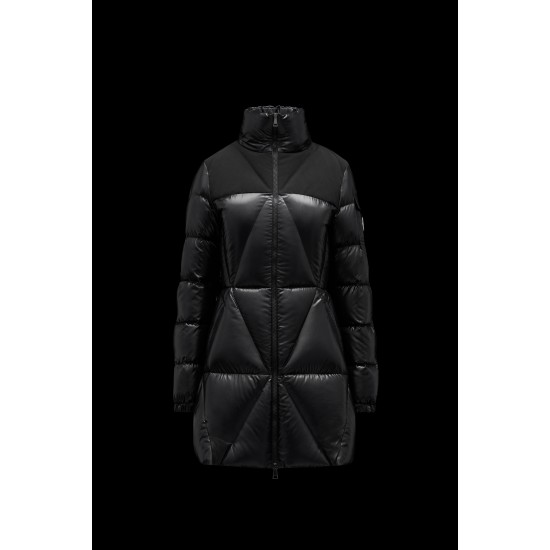 2022 Moncler Anogramme Parka Long dunjacka Dam Down Puffer Coat Vinterjacka Svart