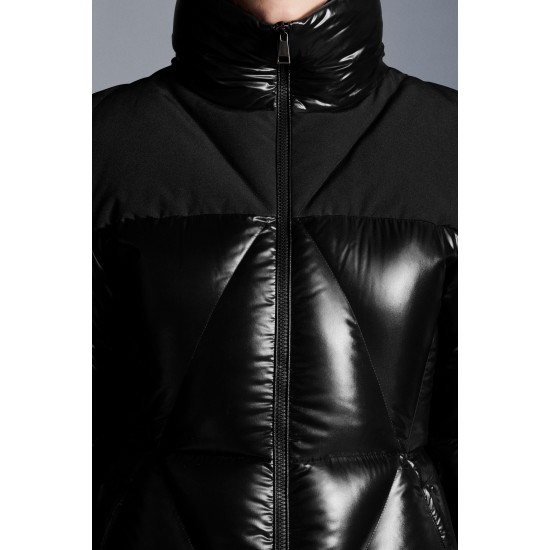 2022 Moncler Anogramme Parka Long dunjacka Dam Down Puffer Coat Vinterjacka Svart