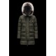 2022 Moncler Aphroti Parka Fur Hooded Collar Long dunjacka Dam Down Puffer Coat Vinterjacka Army Grön