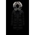 2022 Moncler Aphroti Parka Fur Hooded Collar Long dunjacka Dam Down Puffer Coat Vinterjacka Svart