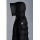 2022 Moncler Aphroti Parka Fur Hooded Collar Long dunjacka Dam Down Puffer Coat Vinterjacka Svart