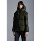 2022 Moncler Asaret Short Hooded dunjacka Dam Down Puffer Coat Vinterjacka Dark Army Grön