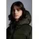 2022 Moncler Asaret Short Hooded dunjacka Dam Down Puffer Coat Vinterjacka Dark Army Grön