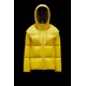 2022 Moncler Asaret Short Hooded dunjacka Dam Down Puffer Coat Vinterjacka Gul