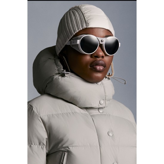 2022 Moncler Avoine Short dunjacka Dam Down Puffer Coat Vinterjacka Light Grå