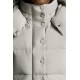 2022 Moncler Avoine Short dunjacka Dam Down Puffer Coat Vinterjacka Light Grå