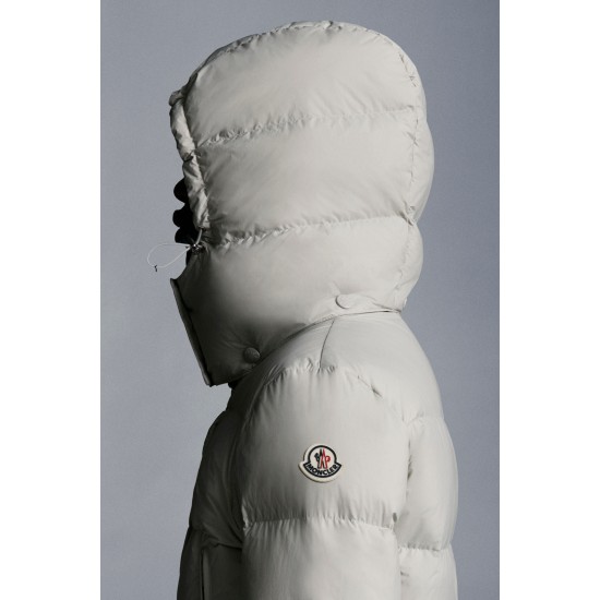 2022 Moncler Avoine Short dunjacka Dam Down Puffer Coat Vinterjacka Light Grå