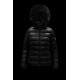 2022 Moncler Badyfur Collar Short dunjacka Dam Down Puffer Coat Vinterjacka Svart