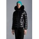 2022 Moncler Badyfur Collar Short dunjacka Dam Down Puffer Coat Vinterjacka Svart