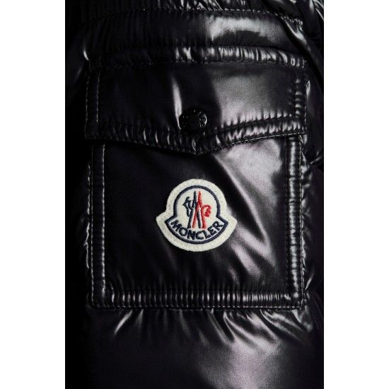 2022 Moncler Badyfur Collar Short dunjacka Dam Down Puffer Coat Vinterjacka Svart