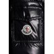 2022 Moncler Badyfur Collar Short dunjacka Dam Down Puffer Coat Vinterjacka Svart