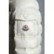 2022 Moncler Badyfur Collar Short dunjacka Dam Down Puffer Coat Vinterjacka Vit