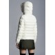 2022 Moncler Badyfur Collar Short dunjacka Dam Down Puffer Coat Vinterjacka Vit