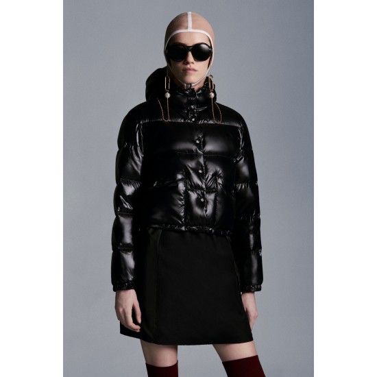 2022 Moncler Bardanette Short dunjacka Dam Down Puffer Coat Vinterjacka Svart