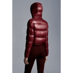 2022 Moncler Bardanette Short dunjacka Dam Down Puffer Coat Vinterjacka Garnet Röd