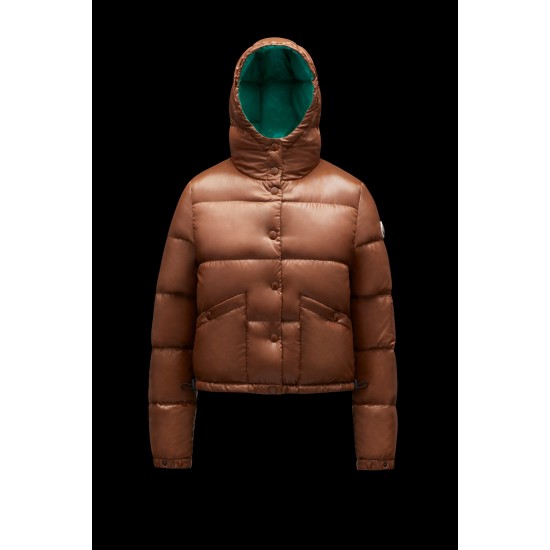 2022 Moncler Bardanette Short dunjacka Dam Down Puffer Coat Vinterjacka Walnut Brun