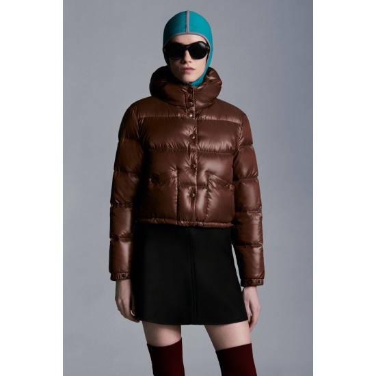 2022 Moncler Bardanette Short dunjacka Dam Down Puffer Coat Vinterjacka Walnut Brun