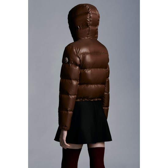 2022 Moncler Bardanette Short dunjacka Dam Down Puffer Coat Vinterjacka Walnut Brun