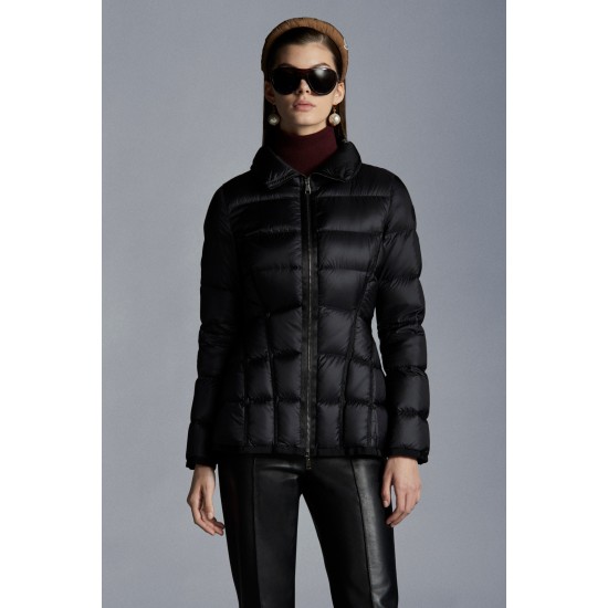 2022 Moncler Bellardie Short dunjacka Dam Down Puffer Coat Vinterjacka Svart