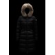 2022 Moncler Boedic Parka Fur Collar Long dunjacka Dam Down Puffer Coat Vinterjacka Svart