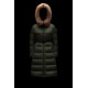 2022 Moncler Boucage Parka Long dunjacka Dam Fur Hooded Collar Down Puffer Coat Vinterjacka Svart