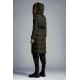 2022 Moncler Boucage Parka Long dunjacka Dam Fur Hooded Collar Down Puffer Coat Vinterjacka Svart