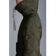 2022 Moncler Caprier Parka Long dunjacka Dam Down Puffer Coat Vinterjacka Army Grön