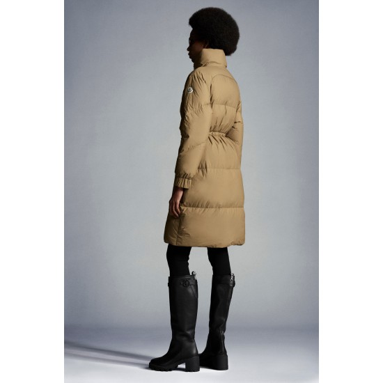 2022 Moncler Citronnier Parka Long dunjacka Dam Down Puffer Coat Vinterjacka Natural Camel Beige