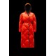 2022 Moncler Cotonniere Parka Long dunjacka Dam Waist Down Puffer Coat Vinterjacka Bright Orange