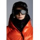 2022 Moncler Cotonniere Parka Long dunjacka Dam Waist Down Puffer Coat Vinterjacka Bright Orange