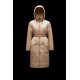 2022 Moncler Ecbalie Parka Hooded Long dunjacka Dam Down Puffer Coat Vinterjacka Sand Beige