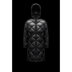 2022 Moncler Echinops Parka Hooded Long dunjacka Dam Down Puffer Coat Vinterjacka Svart