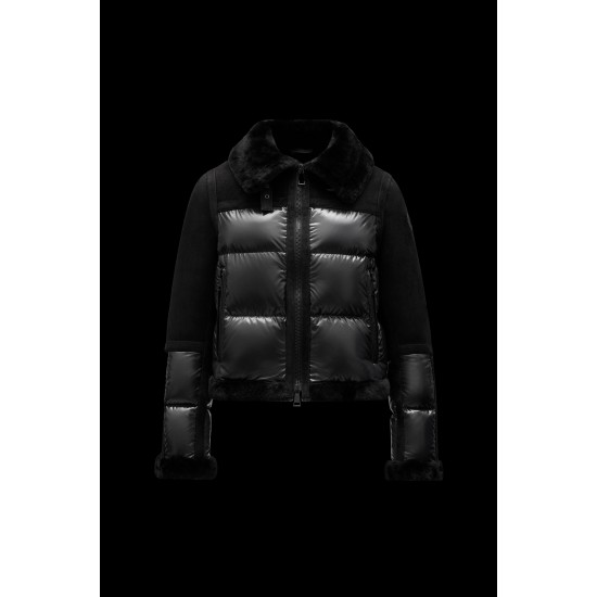 2022 Moncler Epiaire Short dunjacka Dam Down Puffer Coat Vinterjacka Svart