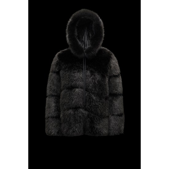 2022 Moncler Epilobe Short dunjacka Dam Down Puffer Coat Vinterjacka Silk Svart