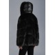 2022 Moncler Epilobe Short dunjacka Dam Down Puffer Coat Vinterjacka Silk Svart