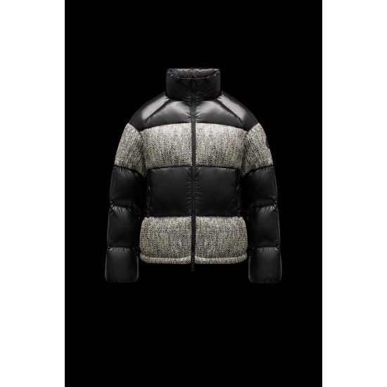 2022 Moncler Erine Short dunjacka Dam Down Puffer Coat Vinterjacka Grå Svart