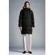 2022 Moncler Erysimum Parka Hooded Long dunjacka Dam Down Puffer Coat Vinterjacka Svart