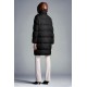 2022 Moncler Erysimum Parka Hooded Long dunjacka Dam Down Puffer Coat Vinterjacka Svart