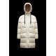 2022 Moncler Erysimum Parka Hooded Long dunjacka Dam Down Puffer Coat Vinterjacka Butter Vit