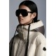 2022 Moncler Erysimum Parka Hooded Long dunjacka Dam Down Puffer Coat Vinterjacka Butter Vit