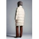 2022 Moncler Erysimum Parka Hooded Long dunjacka Dam Down Puffer Coat Vinterjacka Butter Vit