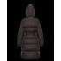 2022 Moncler Feuille Parka Hooded Long dunjacka Dam Down Puffer Coat Vinterjacka Dark Gray