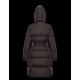 2022 Moncler Feuille Parka Hooded Long dunjacka Dam Down Puffer Coat Vinterjacka Dark Gray