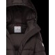 2022 Moncler Feuille Parka Hooded Long dunjacka Dam Down Puffer Coat Vinterjacka Dark Gray