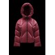 2022 Moncler Frele Short Hooded dunjacka Dam Down Puffer Coat Vinterjacka Cherry Rosa