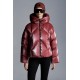 2022 Moncler Frele Short Hooded dunjacka Dam Down Puffer Coat Vinterjacka Cherry Rosa