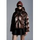 2022 Moncler Frele Short Hooded dunjacka Dam Down Puffer Coat Vinterjacka Dark Brun